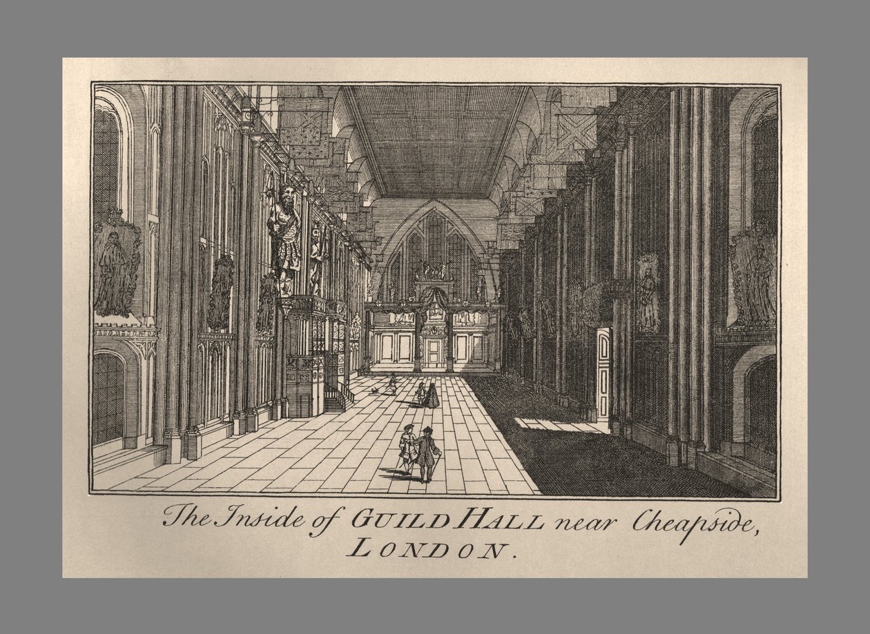 गिल्ड हॉल इंटीरियर, 1886। द्वारा अज्ञात