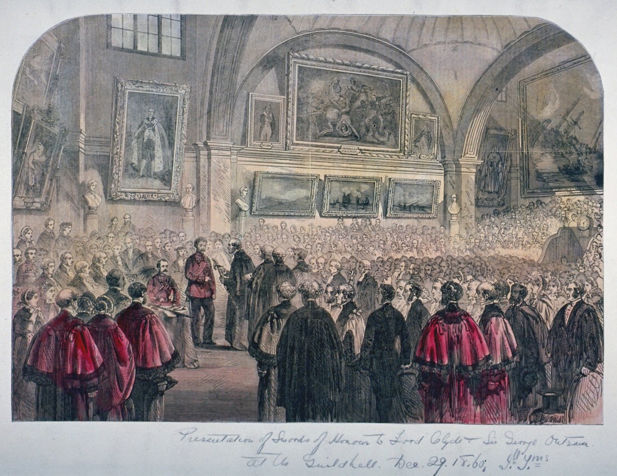 गिल्डहॉल काउंसिल चैंबर, सिटी ऑफ़ लंदन, 1861 द्वारा अज्ञात