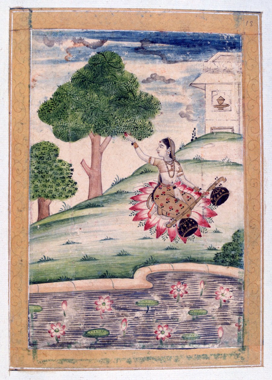 Gujari Ragini, Ragamala Album, School of Rajasthan, 19th century द्वारा अज्ञात