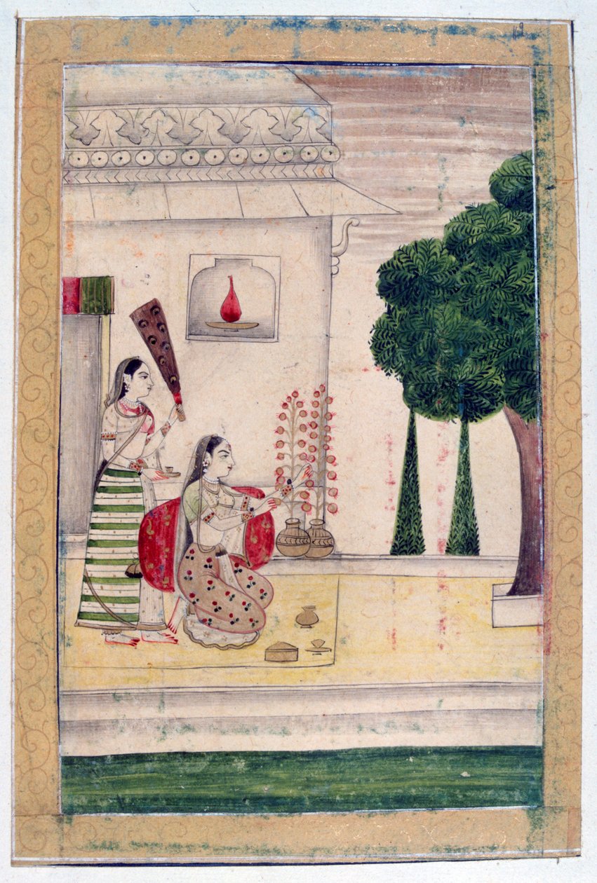 Gunakali Ragini, Ragamala Album, School of Rajasthan, 19th century द्वारा अज्ञात