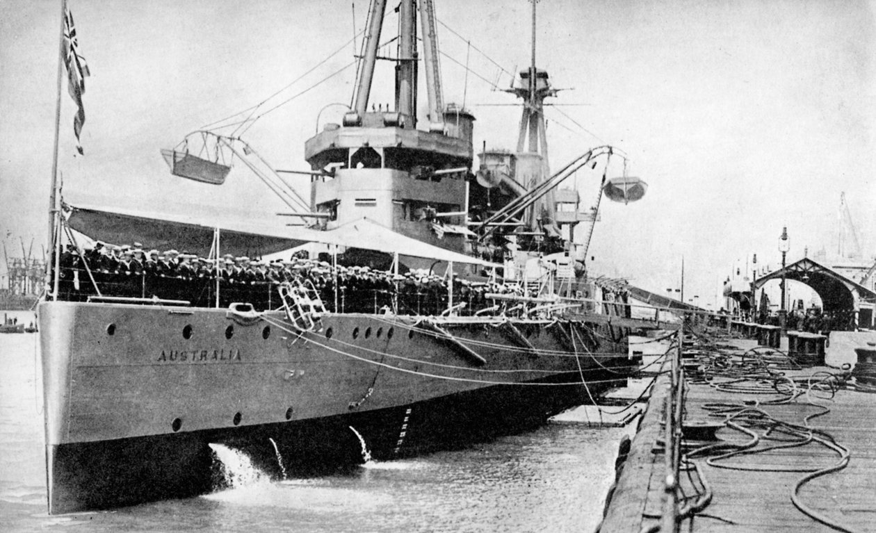 HMAS ऑस्ट्रेलिया, Indefatigable class battlecruiser, जून 1913 1936 द्वारा अज्ञात