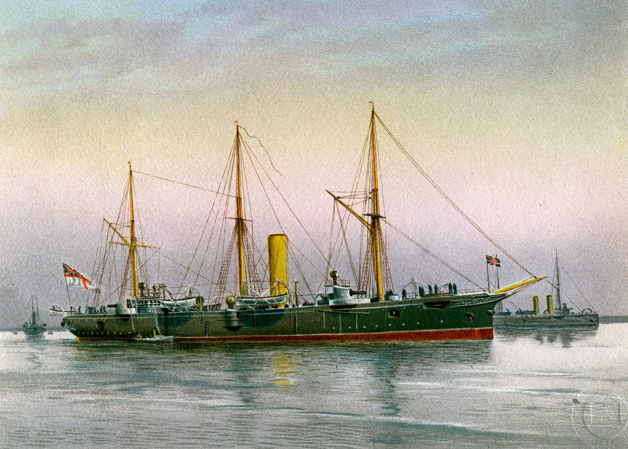 एचएमएस मोहॉक, रॉयल नेवी 3rd क्लास क्रूज़र, c1890-c1893 द्वारा अज्ञात