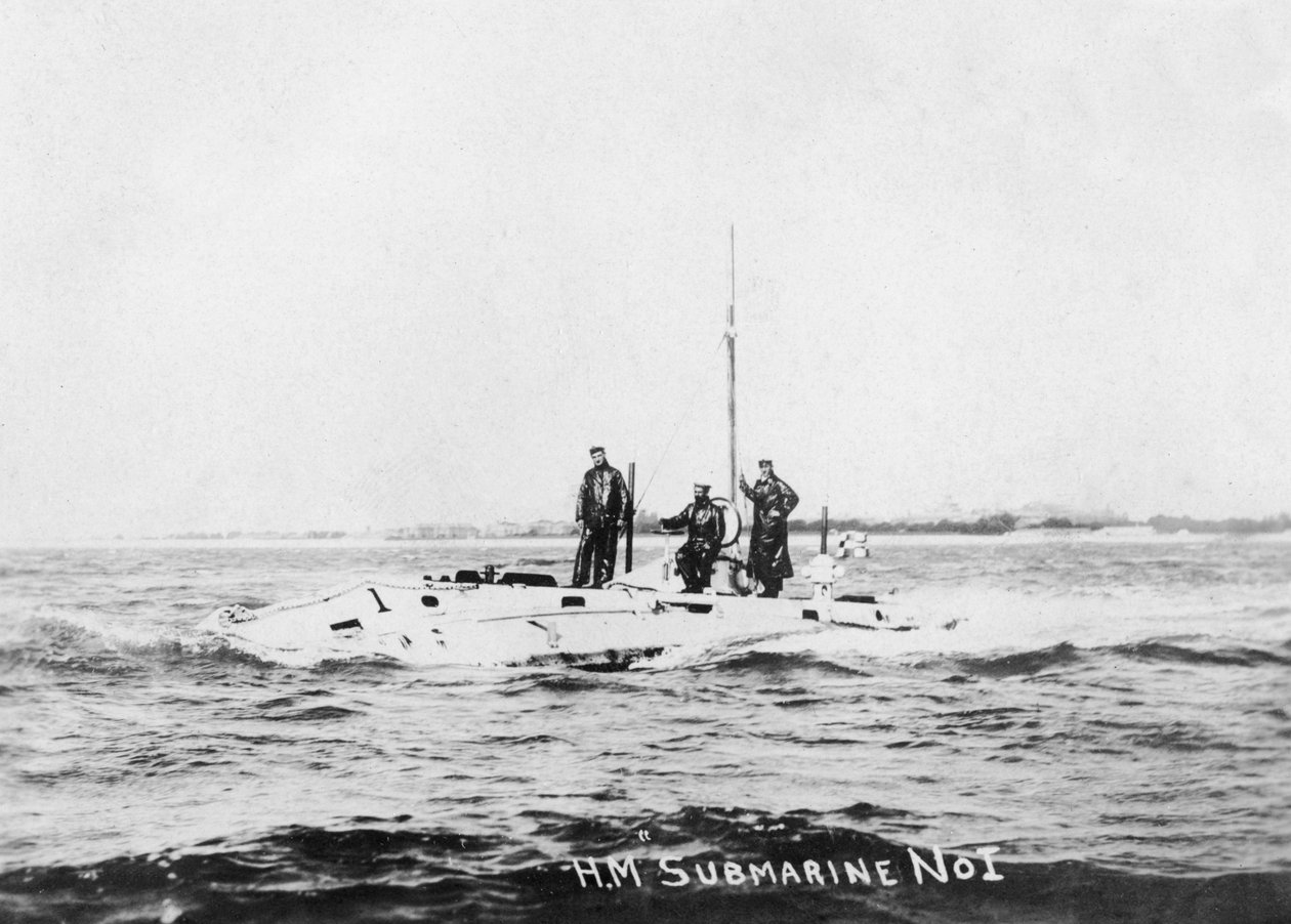 एचएम सबमरीन नंबर 1, c1908 द्वारा अज्ञात