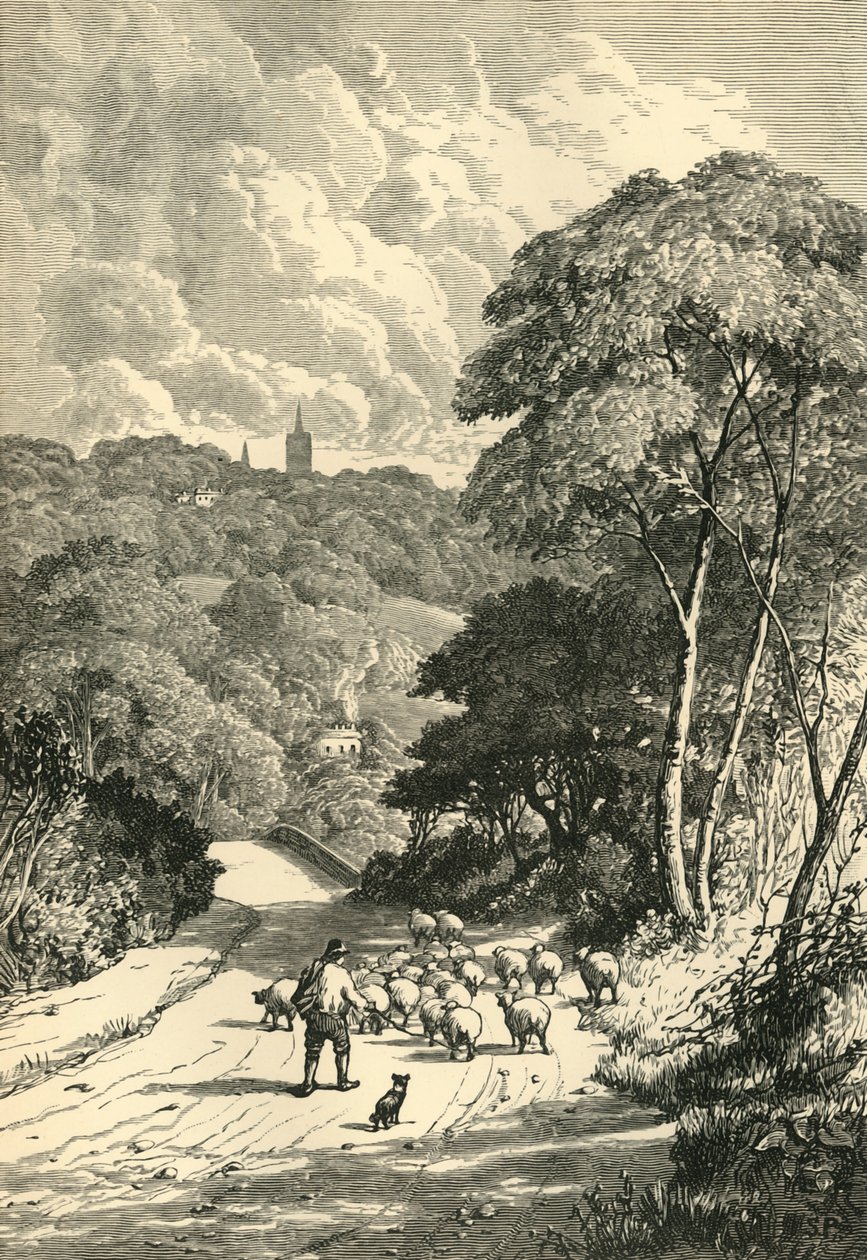 हैम्पस्टेड, किलबर्न रोड से, c1876। द्वारा अज्ञात