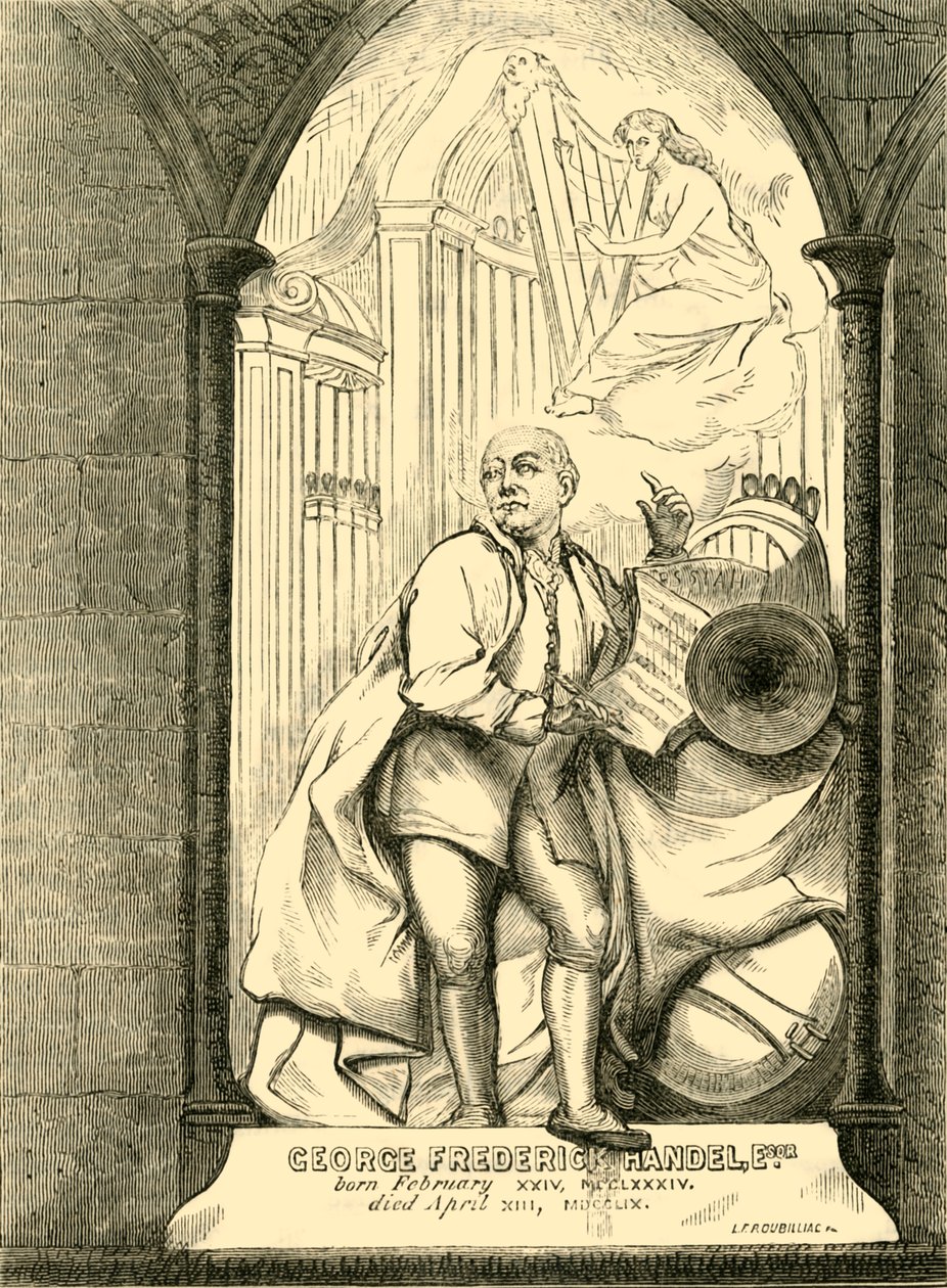 हैंडेल्स स्मारक, 1881। द्वारा अज्ञात