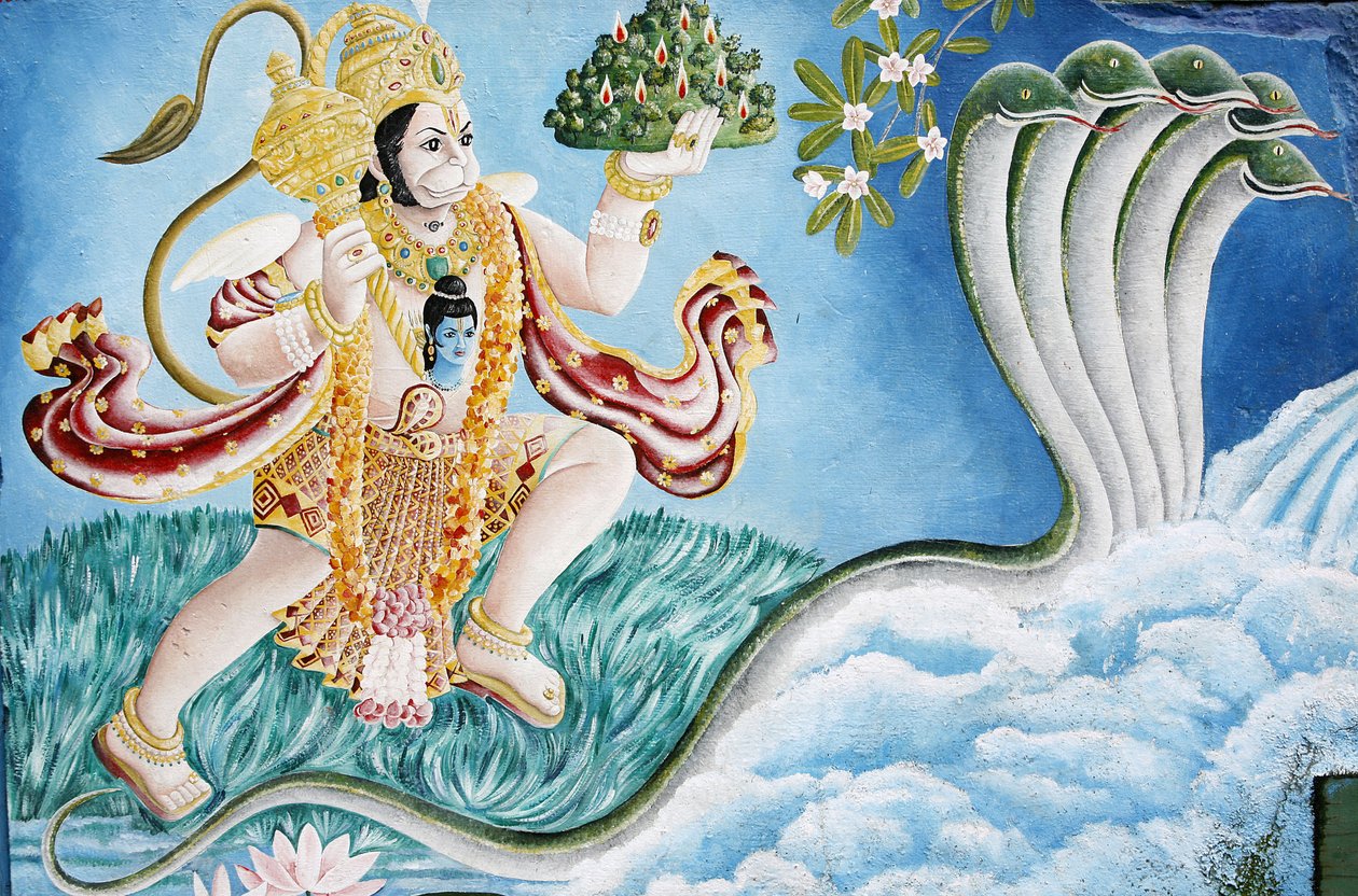 Hanuman monkey god. Pashupatinah, Kathmandu, Nepal द्वारा अज्ञात