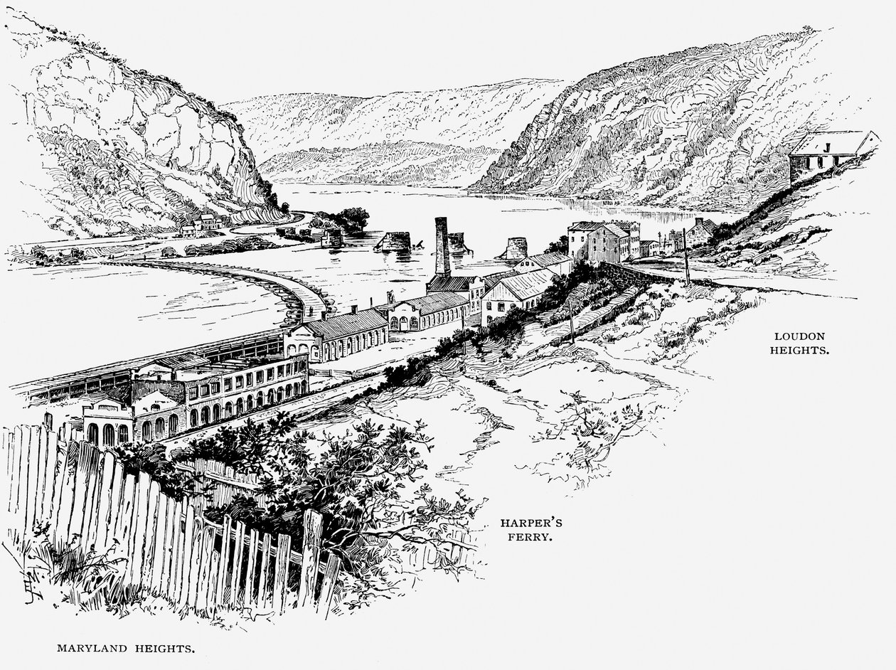 हार्पर्स फेरी, वेस्ट वर्जीनिया, c1870 द्वारा अज्ञात
