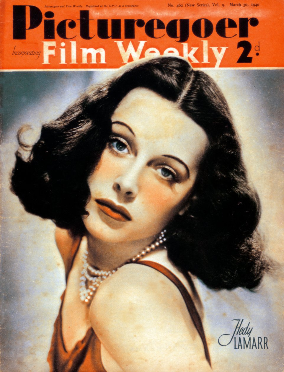 Hedy Lamarr 1914-2000, ऑस्ट्रियाई मूल की अमेरिकी अभिनेत्री, 1940 द्वारा अज्ञात