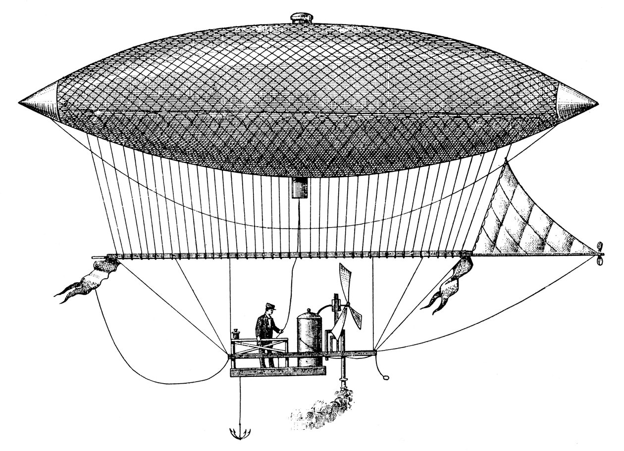 हेनरी गिफर्ड्स ने 1852, 1903 में हवाई जहाज चलाने की सुविधा दी द्वारा अज्ञात