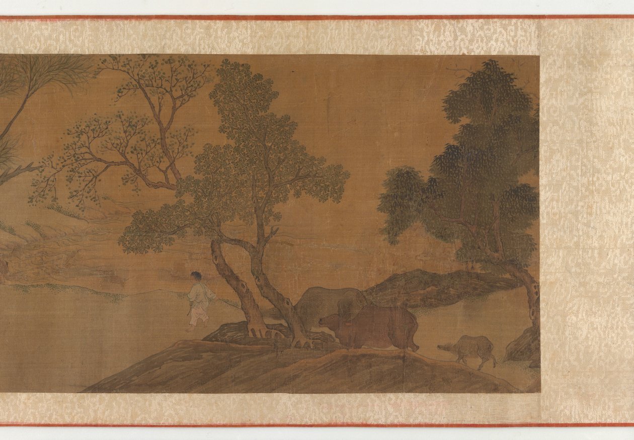 16वीं-17वीं सदी में चरवाहे और जल भैंसें एक जलधारा पार कर रहे थे। द्वारा अज्ञात