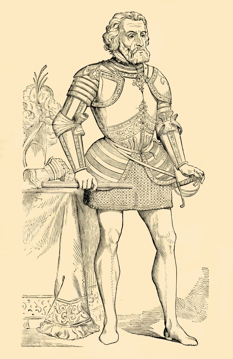 हर्नांडो कोर्टेस, सी 1530-1540, 1890। द्वारा अज्ञात