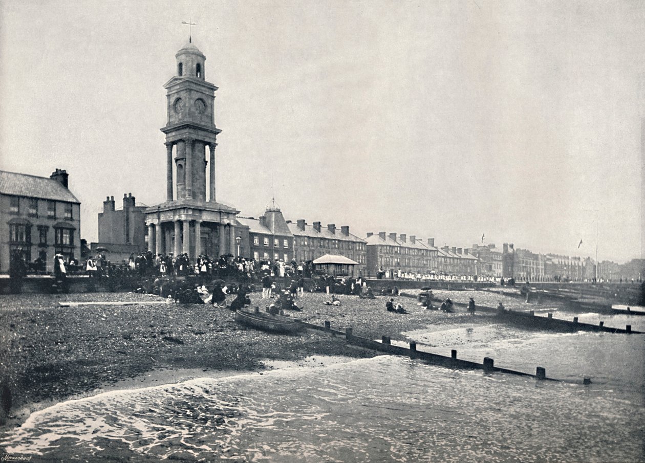 हर्न बे - द फ्रंट, क्लॉक टॉवर दिखा रहा है, 1895 द्वारा अज्ञात