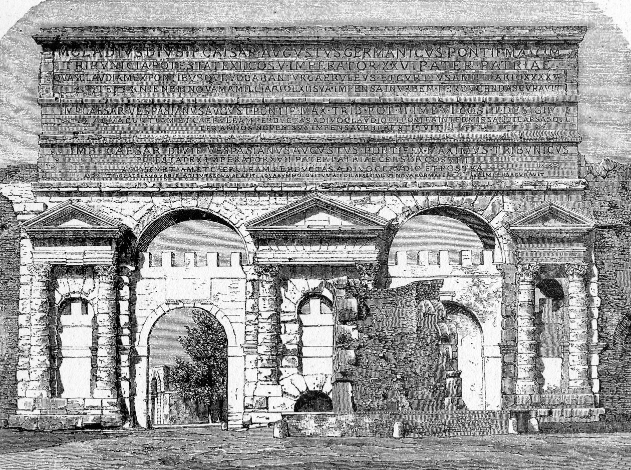 प्राचीन रोम का इतिहास। 1872 पोर्टा मैगीगोर, या पोर्टा नेविया की रोम की नक्काशी द्वारा अज्ञात
