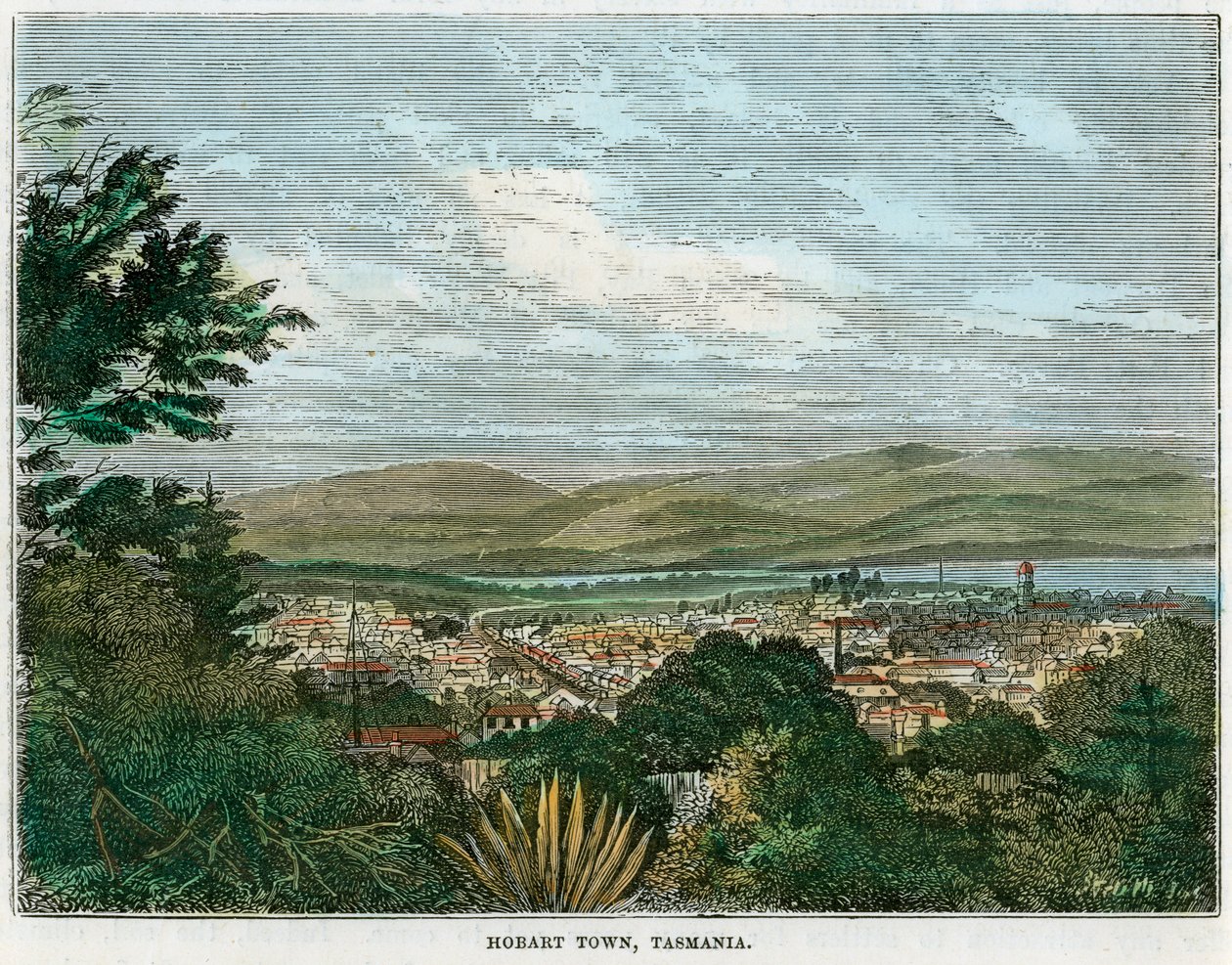 होबार्ट टाउन, तस्मानिया, ऑस्ट्रेलिया, c1880 द्वारा अज्ञात