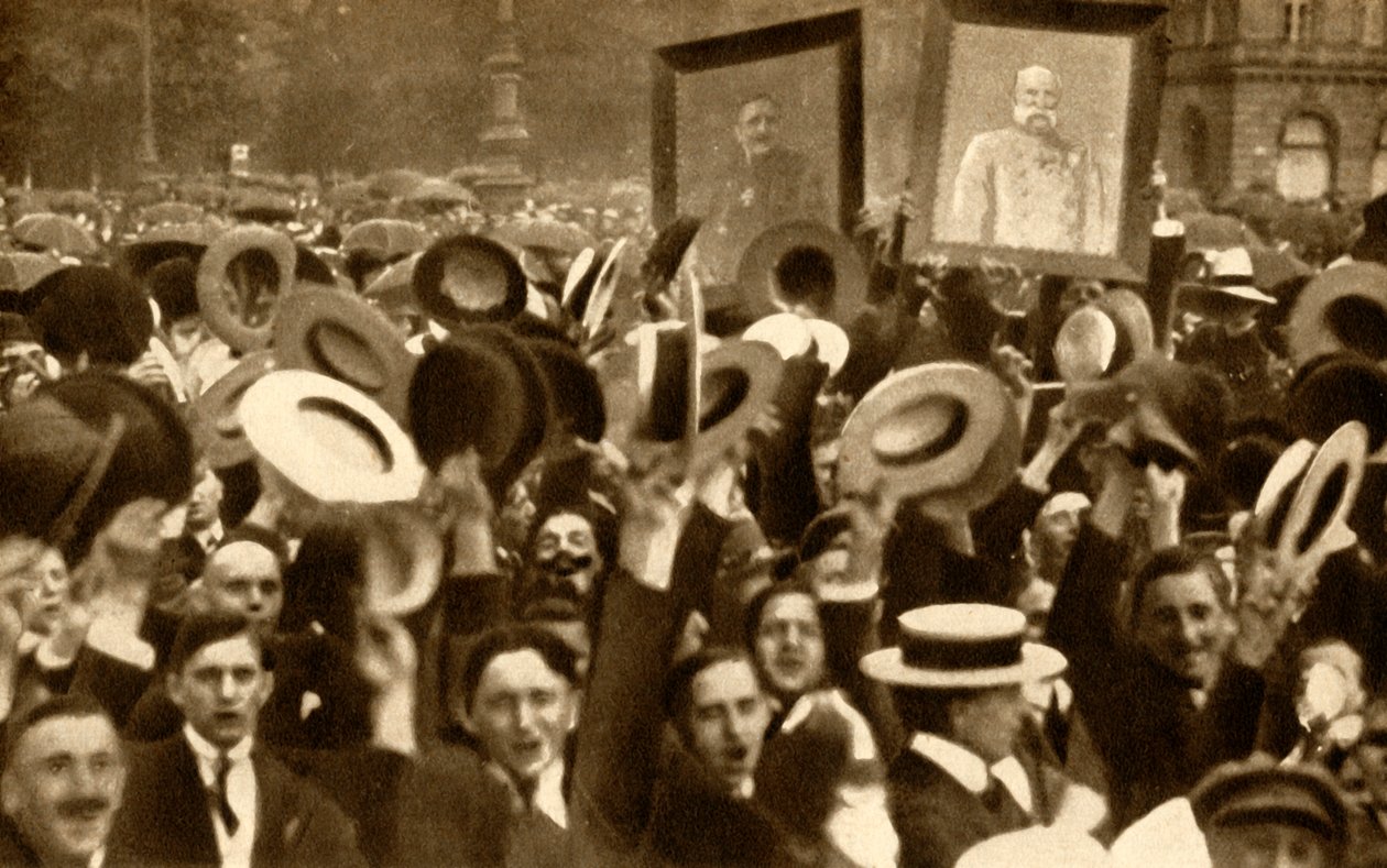 होक द कैसर !: बर्लिन, जर्मनी, 4 अगस्त 1914, 1933 की गलियों में उमड़ी भीड़। द्वारा अज्ञात