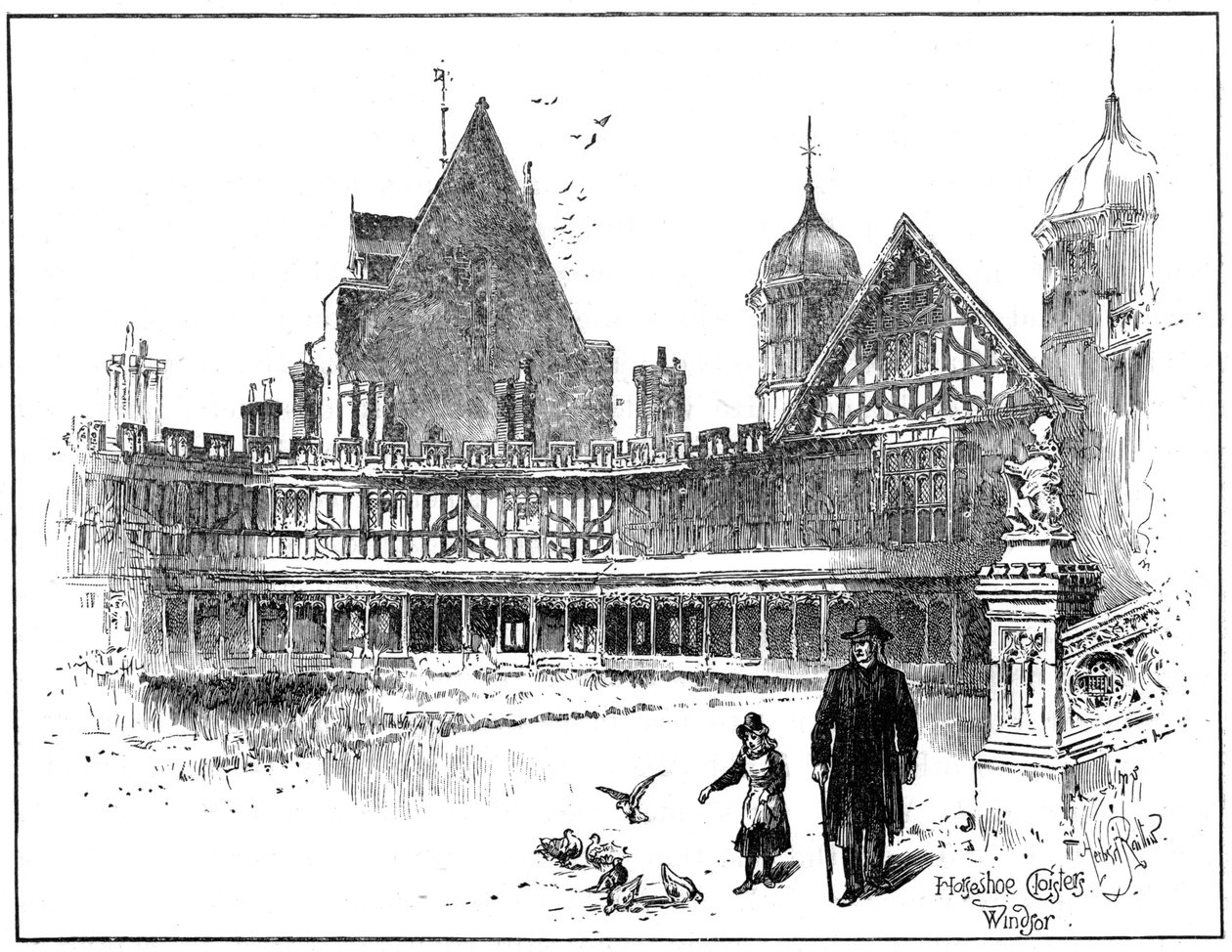 हॉर्सशू क्लोइस्टर्स, विंडसर कैसल, 1900 द्वारा अज्ञात