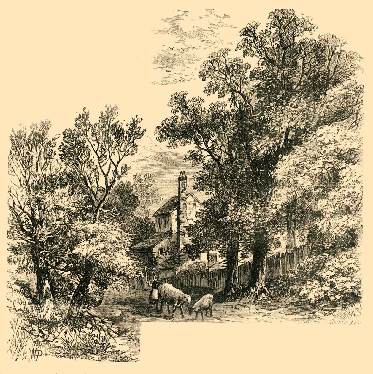 1760 में क्रेवन हिल में घर, c1876। द्वारा अज्ञात