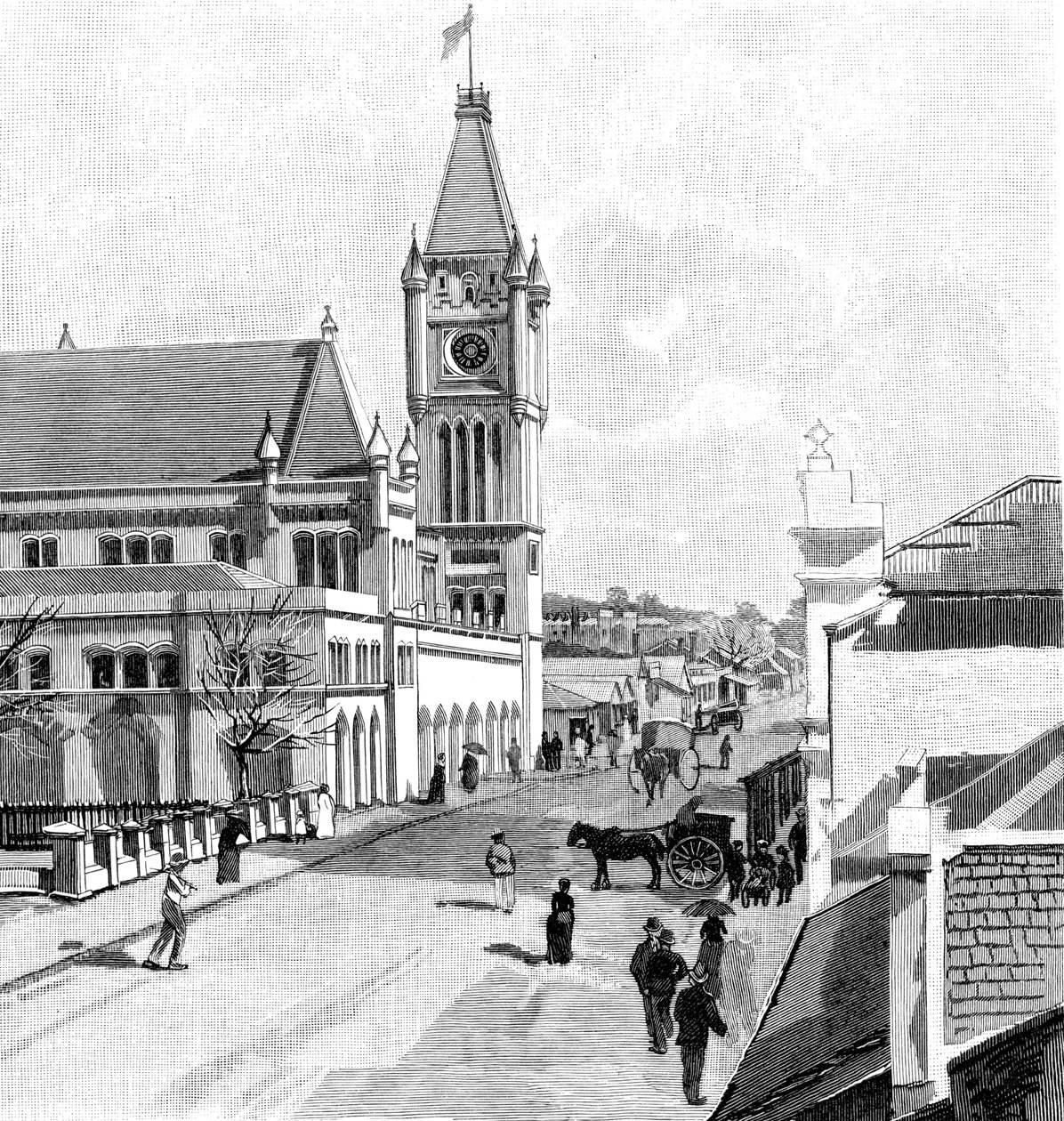हाविक स्ट्रीट, पर्थ, ऑस्ट्रेलिया, 1886 द्वारा अज्ञात