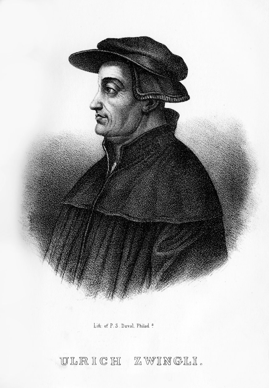 हल्ल्ड्रीच ज़िंगली, स्विस धर्मशास्त्री, 1854 द्वारा अज्ञात