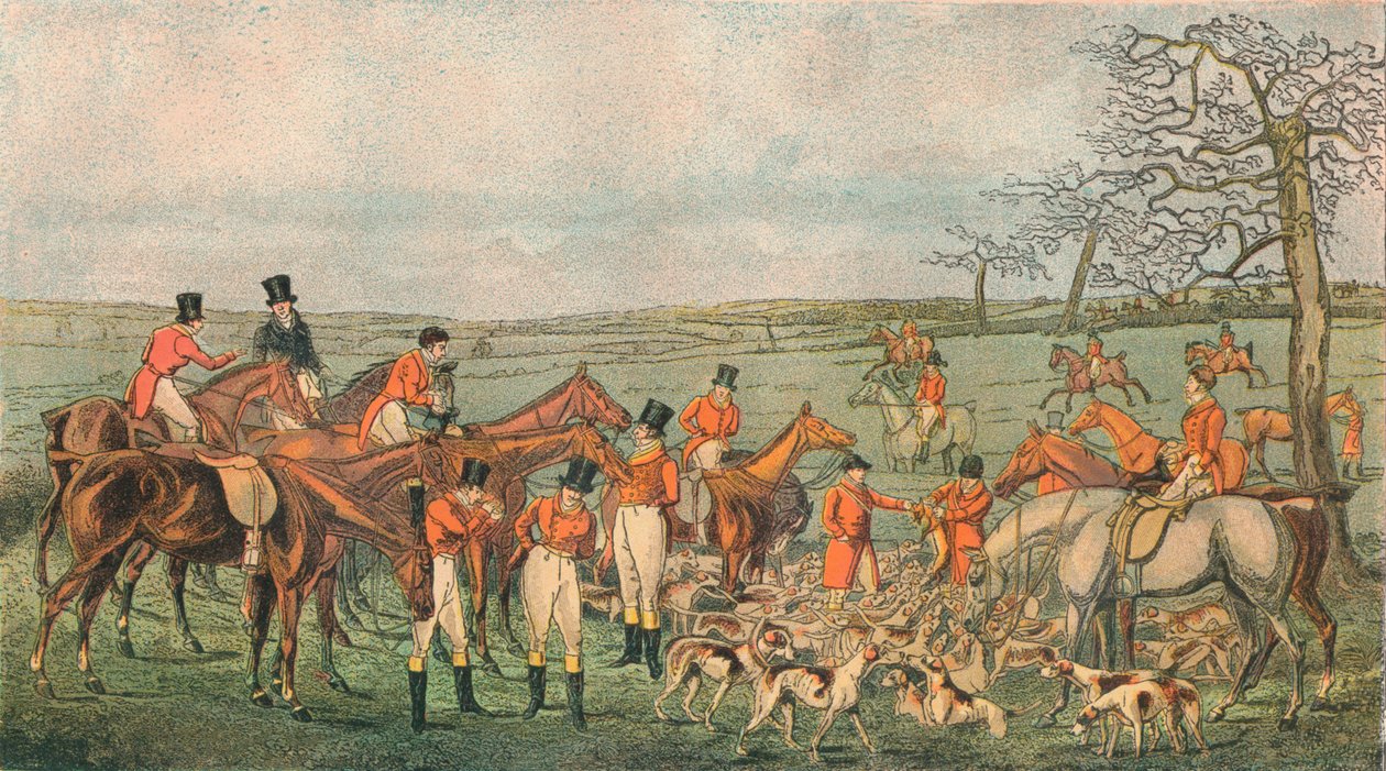 लीसेस्टरशायर में शिकार, 1827 - इन द डेथ, 1890। द्वारा अज्ञात