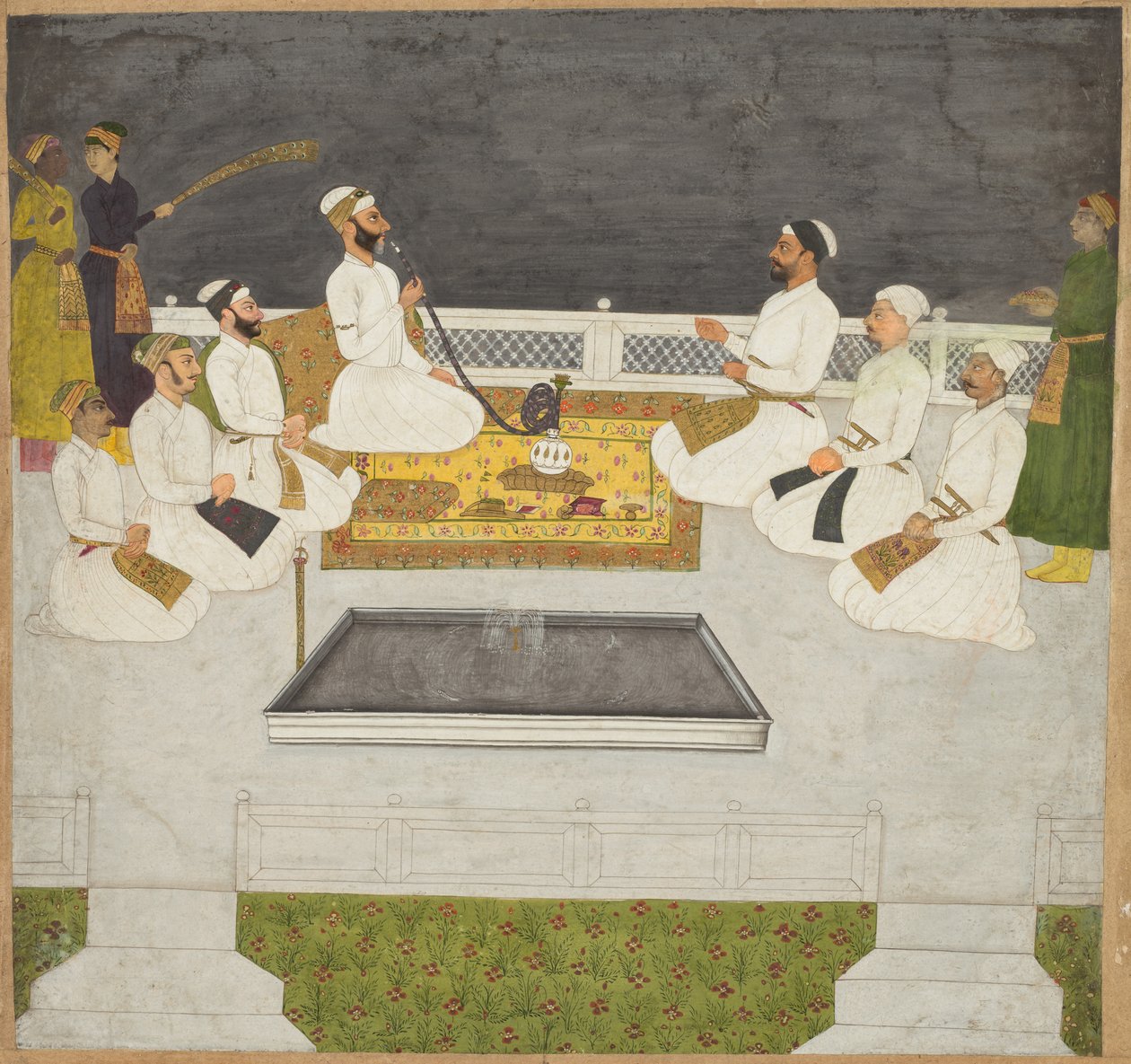 हुसैन अली खान मनोरंजक अपने भाइयों द सैय्यद ब्रदर्स, सी। 1712-1719। द्वारा अज्ञात