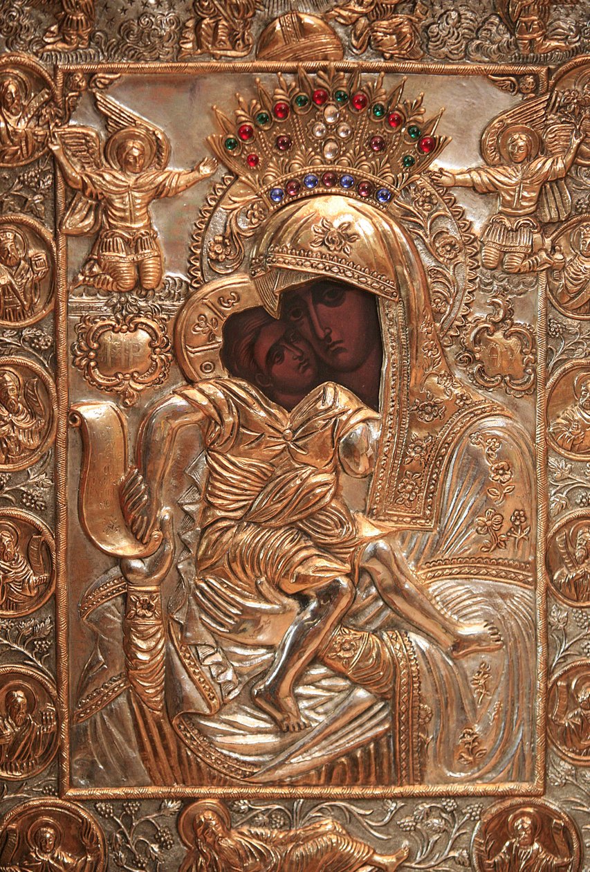 चिह्न। सेंट-एंटोनी-ले-ग्रैंड रूढ़िवादी चर्च सेंट-लॉरेंट-एन-रॉयंस फ्रांस द्वारा अज्ञात