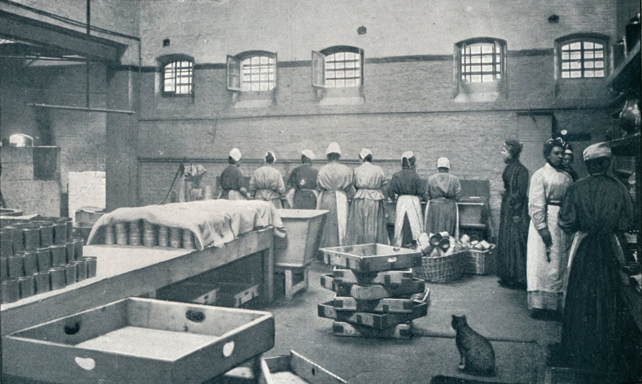 लंदन के होलोवे जेल की रसोई में, c1901 1901 द्वारा अज्ञात