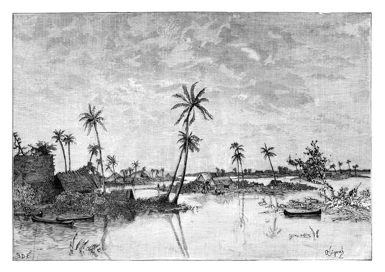 सैन ब्लास खाड़ी के द्वीपों पर भारतीय समझौता, c1890 द्वारा अज्ञात