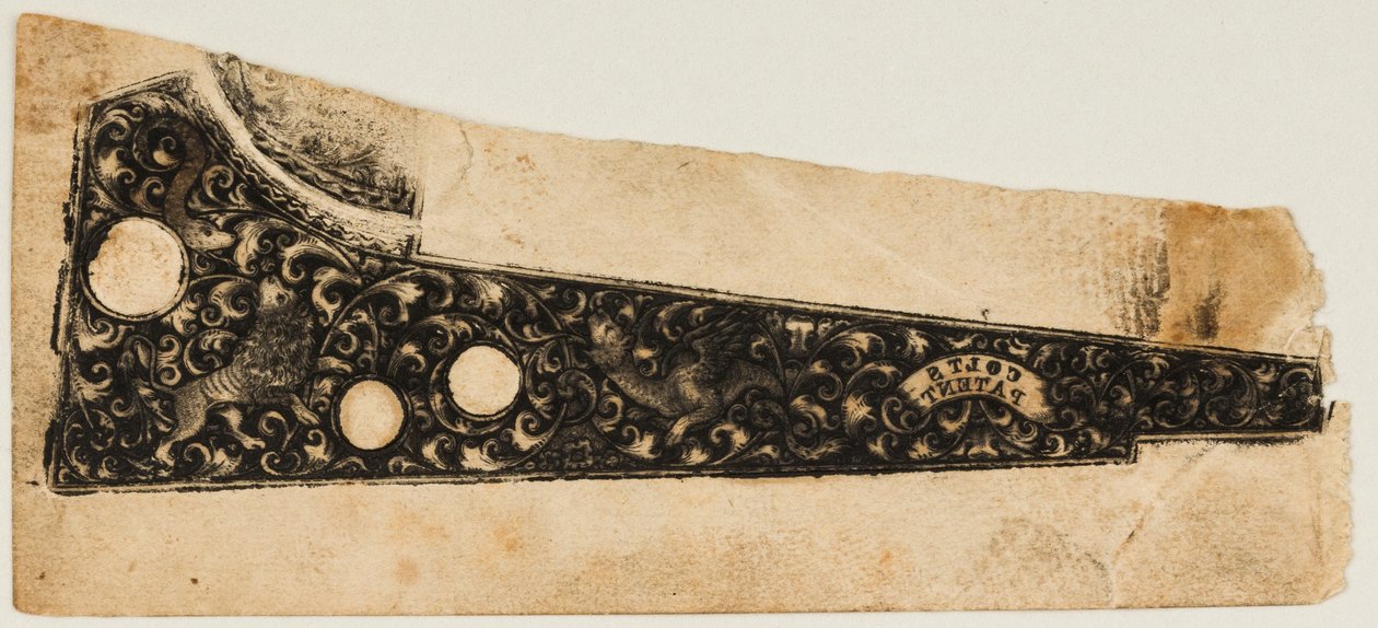 एक बछेड़ा रिवॉल्वर से स्याही छाप खींचो, ca. 1854. द्वारा अज्ञात