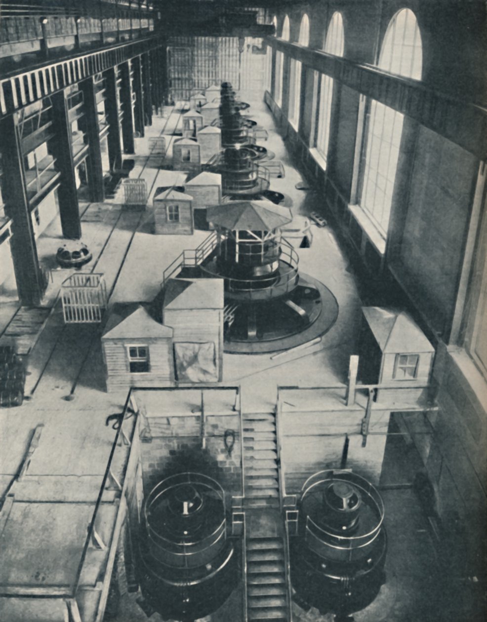 नियाग्रा नदी के भागते पानी के लिए बिजली के उपकरण, c1935 द्वारा अज्ञात