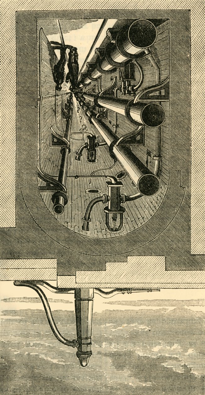 सबवे का इंटीरियर, होलबोर्न वियाडक्ट, c1876। द्वारा अज्ञात