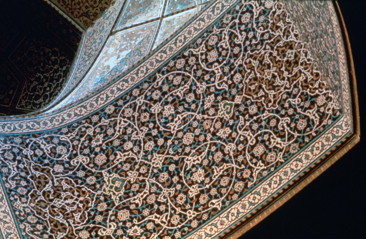 एक मेहराब की आंतरिक, शेख लुत्फुल्लाह की मस्जिद, इस्फ़हान, फारस, c1615 द्वारा अज्ञात