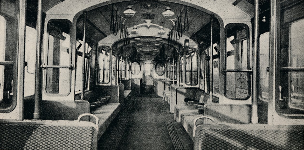 नवीनतम प्रकार का ट्यूब कोच का इंटीरियर, 1926 द्वारा अज्ञात