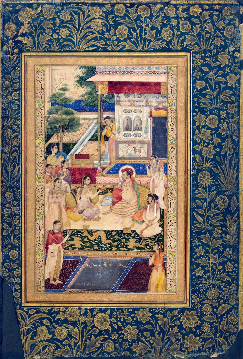 Jahangir and Prince Khurram with Nur Jahan, c1624-1625 द्वारा अज्ञात
