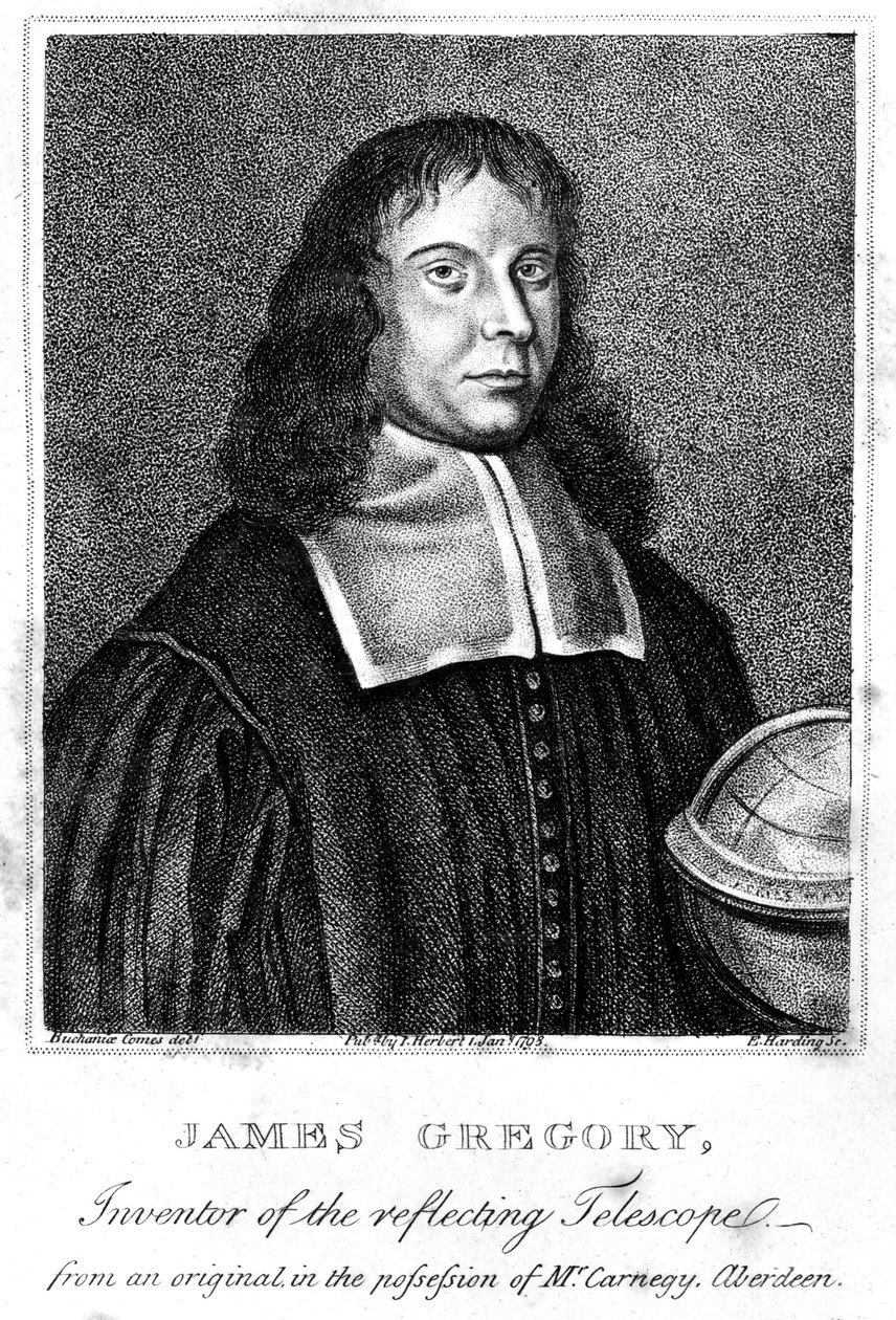 जेम्स ग्रेगरी, स्कॉटिश गणितज्ञ, c 1670 द्वारा अज्ञात