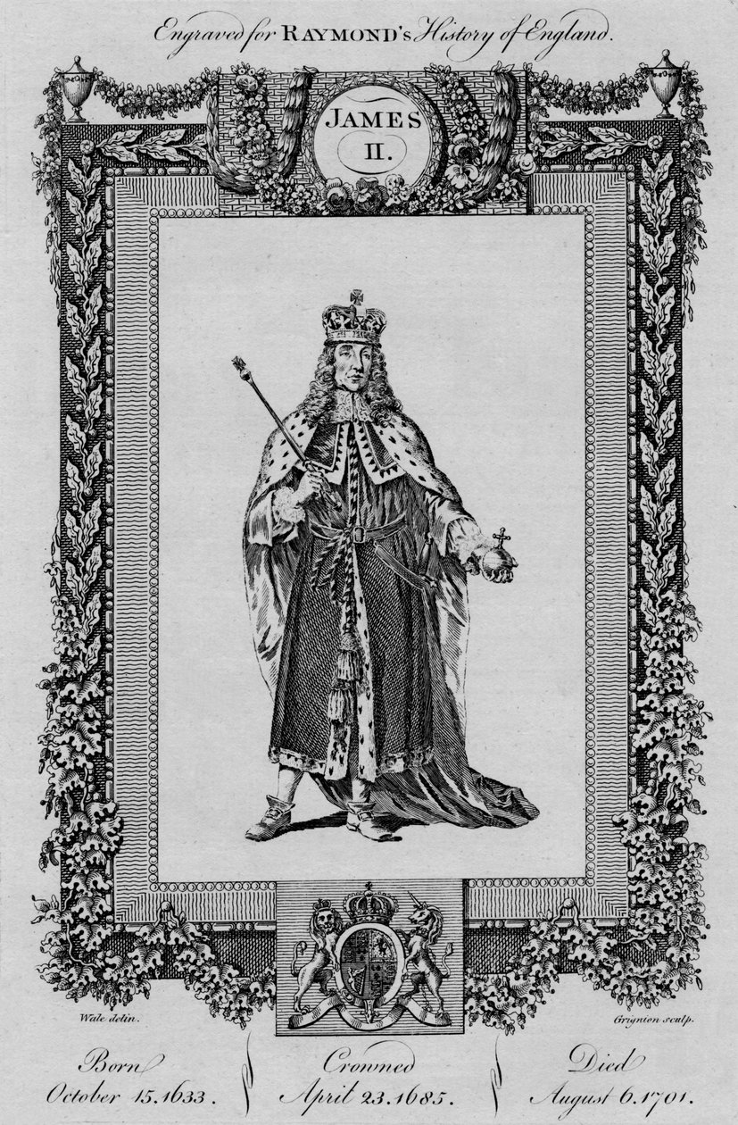 जेम्स II, c1787 द्वारा अज्ञात