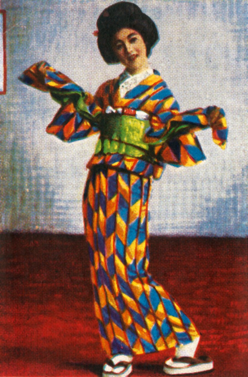 जापानी गीशा डांसर, c1928। द्वारा अज्ञात