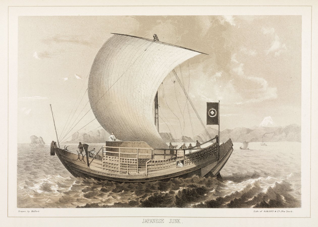जापानी जंक, सी 1853-1856 द्वारा अज्ञात