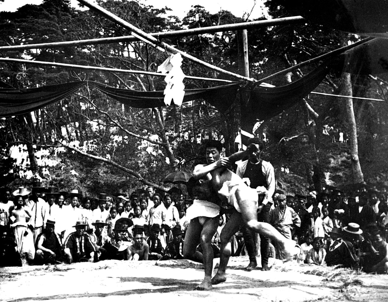 जापानी सूमो कुश्ती, कोरिया, 1900 द्वारा अज्ञात