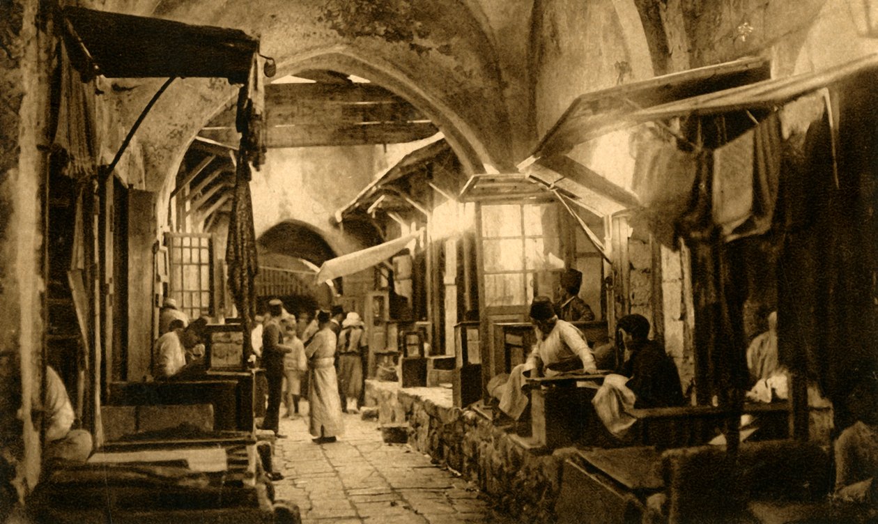 जेरूसलम - गोल्डस्मिथ का बाजार, c1918-c1939। द्वारा अज्ञात
