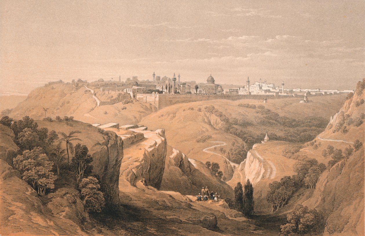यरुशलम रोड से बेथनी तक 1855 में। द्वारा अज्ञात