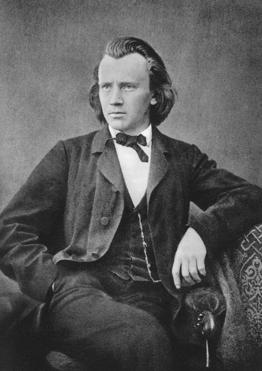 जोहान्स ब्रहम 1833-1897, जर्मन संगीतकार और पियानोवादक, c1866 द्वारा अज्ञात