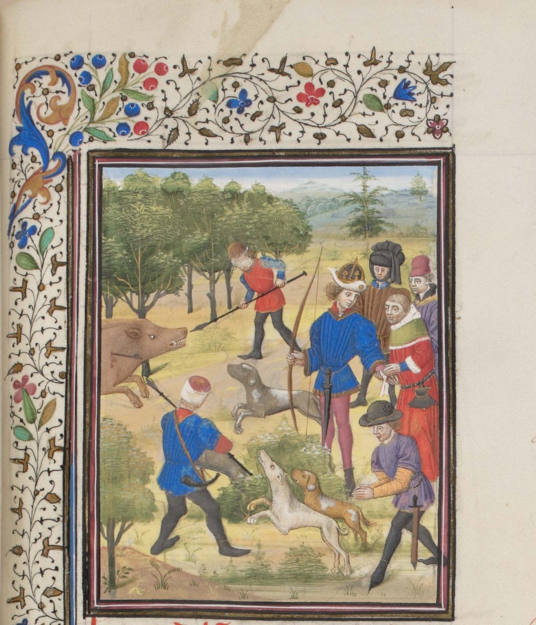 शिकार में जॉन द्वितीय कोमेनियस, बीजान्टिन सम्राट। 1460 के दशक में विलियम ऑफ टायर द्वारा हिस्टोरिया से लघु द्वारा अज्ञात