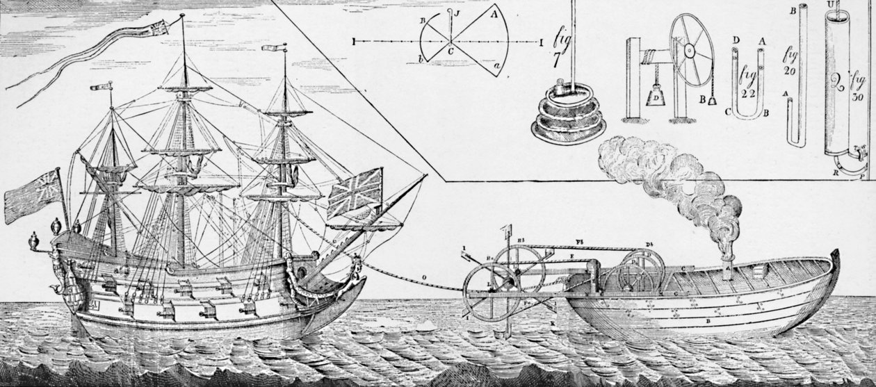 जोनाथन हलसे स्टीम टग बोट, 1736, 1904 द्वारा अज्ञात