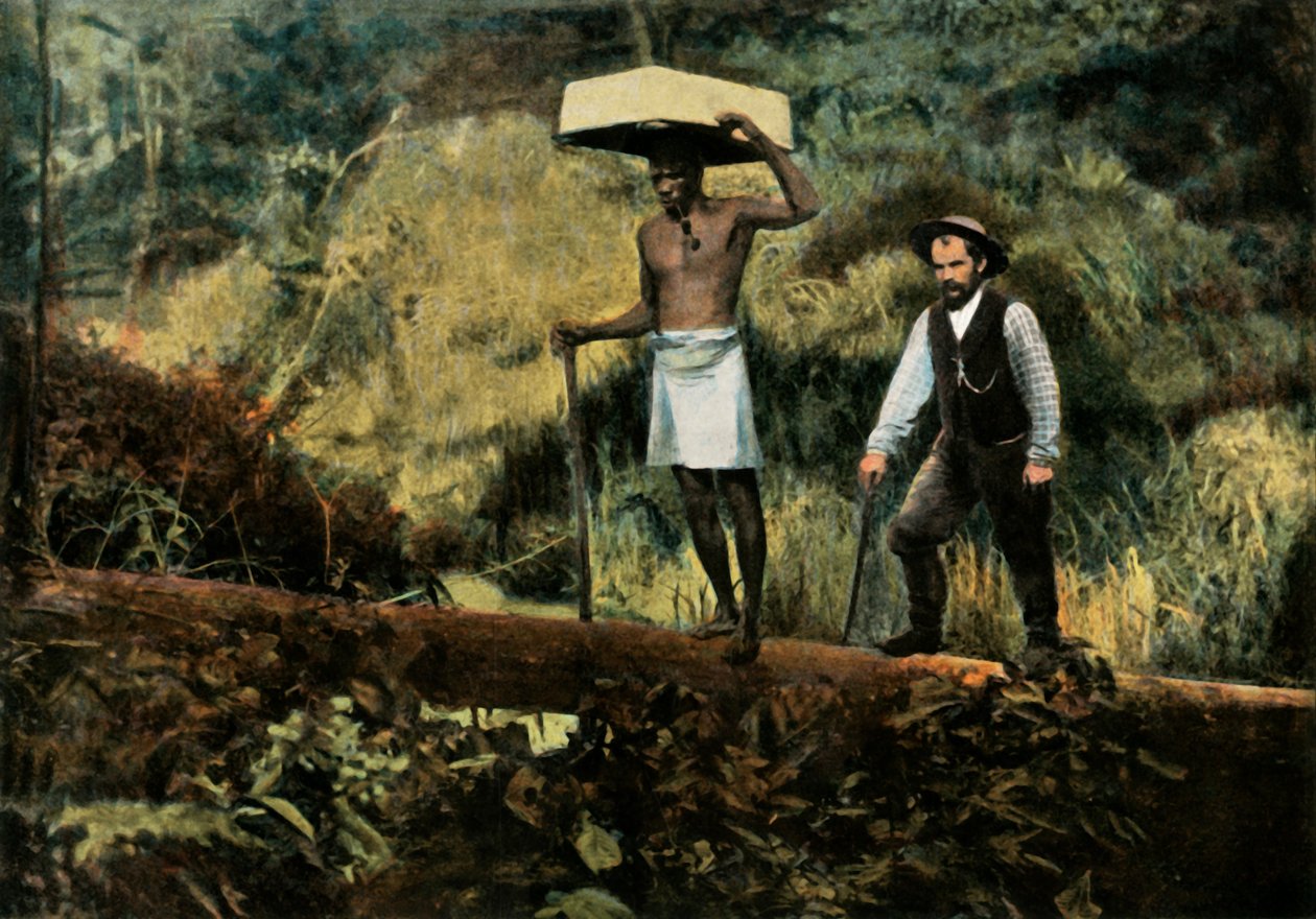 कैंटरर रिसर्चर ऑन द ड्राइव, प्रॉस्पेक्टिंग फॉर गोल्ड, 1900। द्वारा अज्ञात