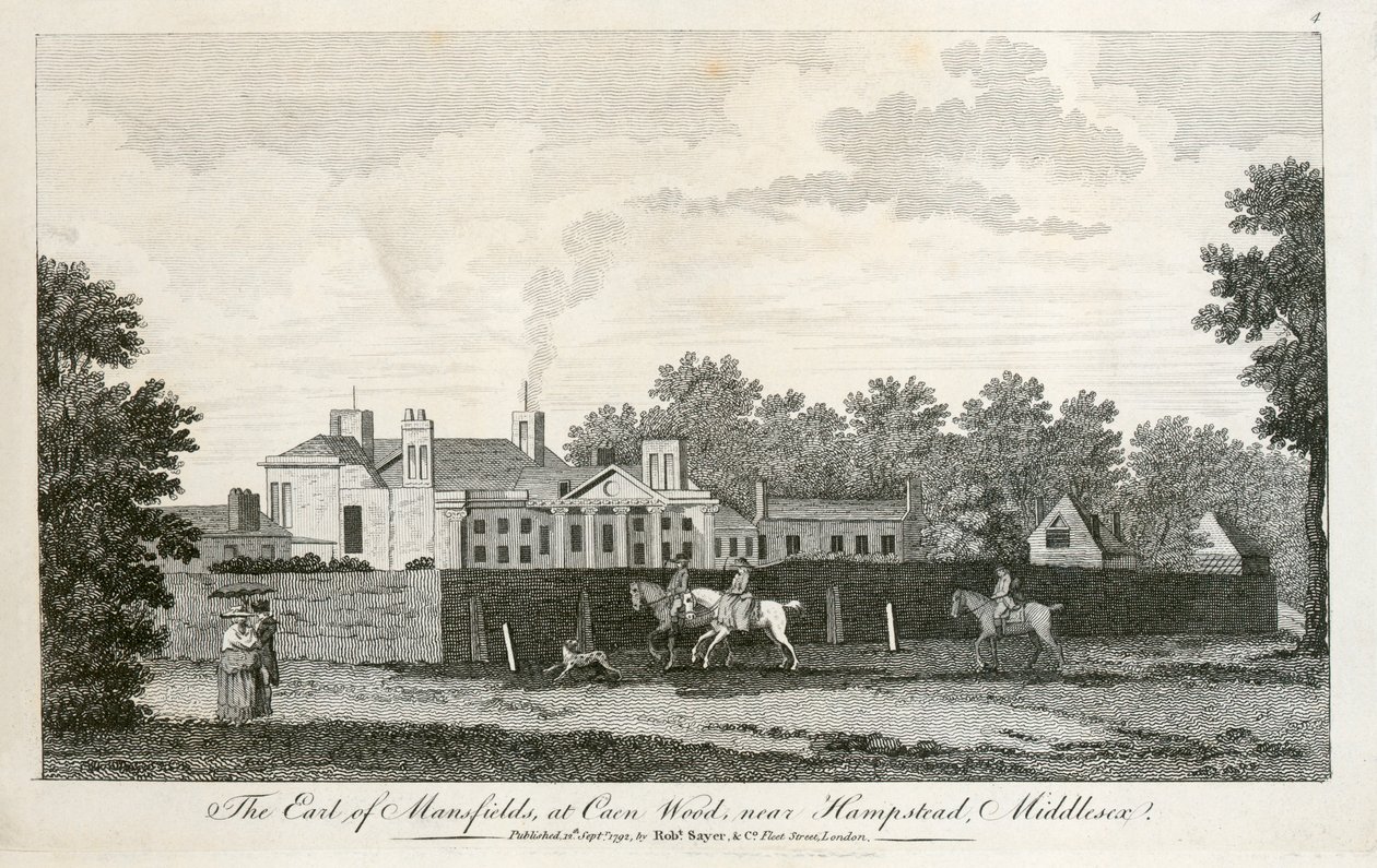 केनवुड हाउस, हैम्पस्टेड, लंदन, 1792 द्वारा अज्ञात