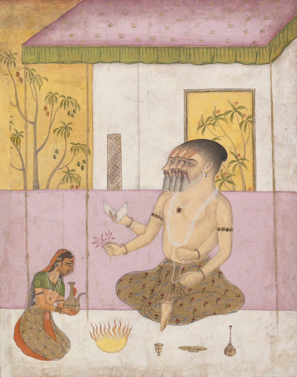 Khambhavati Ragini: Folio from a ragamala series Garland of Musical Modes , ca. 1675.  द्वारा अज्ञात