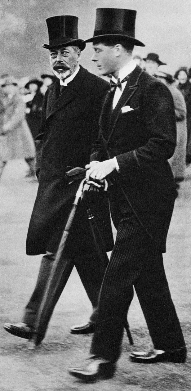 किंग जॉर्ज पंचम और उनके बेटे, प्रिंस एडवर्ड, ड्यूक ऑफ विंडसर, 1930 के दशक में द्वारा अज्ञात