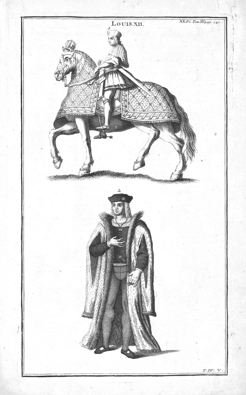 किंग लुइस बारहवीं, c1760। द्वारा अज्ञात