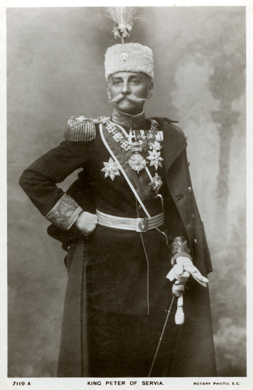 सर्बिया के राजा पीटर I, c1903-c1918 द्वारा अज्ञात